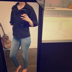 Liquid black blazer jacket